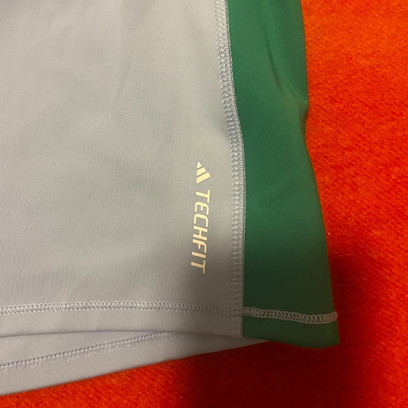 Adidas baby blue, green and black techfit colour-block bike short NWT - Picture 4 of 12